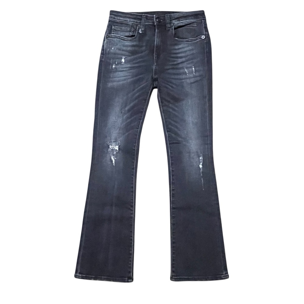 R13 Kickk Fit Strummer Boot Cut Jeans Black Women’s 25 Denim Mid Rise Stretch
